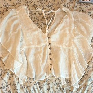 Elegant Cream Women's Blouse